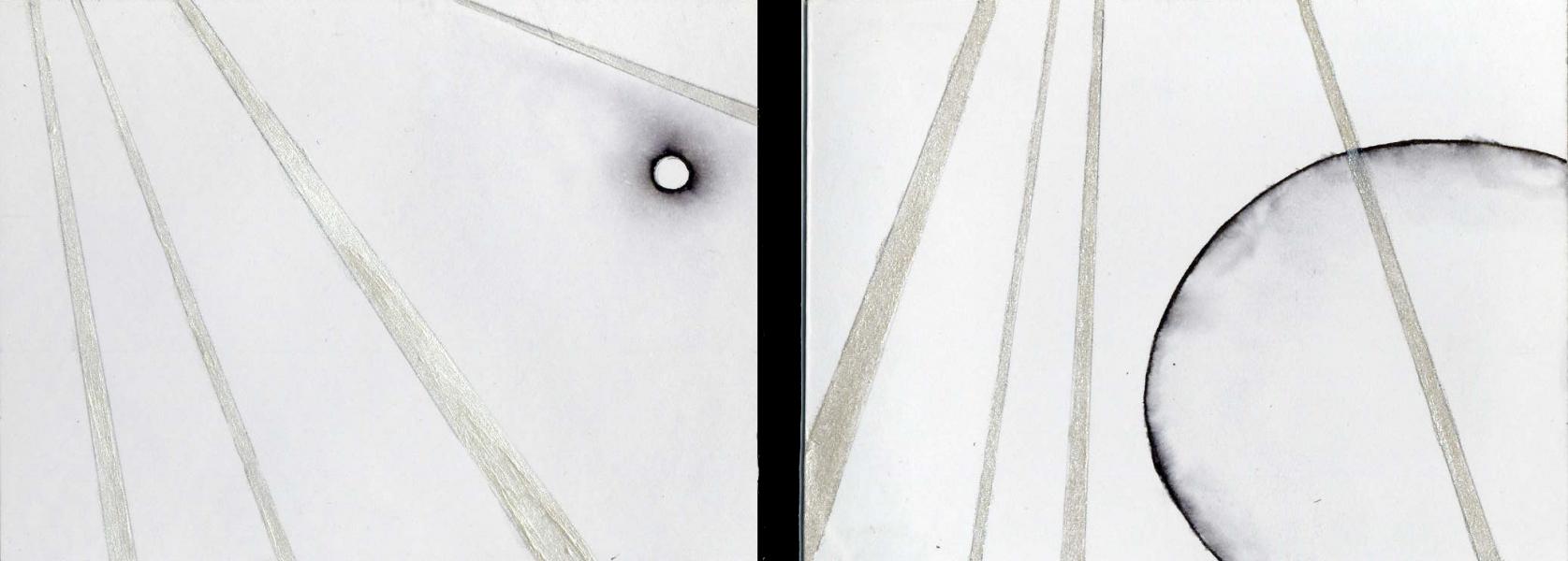 Cosmic event II. 2010. Ink and arcylic on paper. cm. 6,5X17,2  Copyright © A. Cocchi 2010