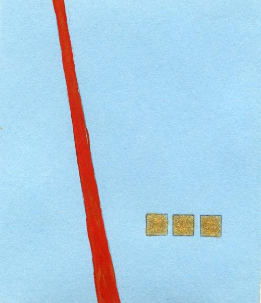 Le cose che contano. 2011. Acrilico, creta e acquarello. Cm. 7,5X6,7. Copyright  A. Cocchi ©2011