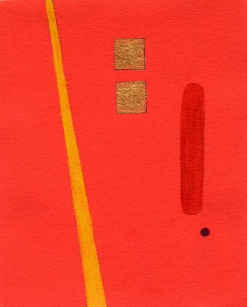 Passato e futuro. 2011. Acrilico, creta e acquarello. Cm. 7,5X6,7. Copyright  A. Cocchi ©2011