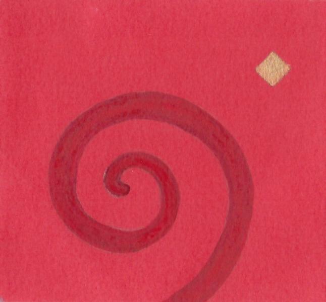 Profezia. 2011. Acrilico, creta e acquarello. Cm. 7,5X6,7. Copyright A. Cocchi ©2011. 