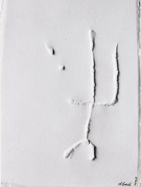 Spirit thrower. 2000. Paper relief .Copyright  A. Cocchi © 2000
