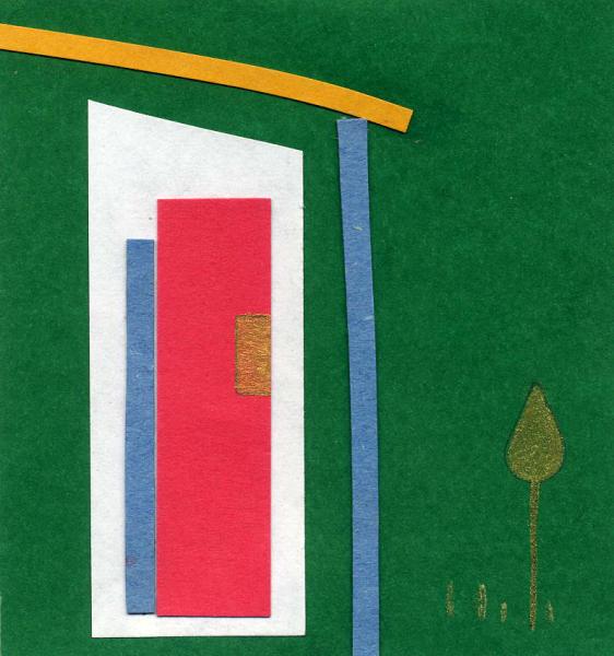 Vita nuova. 2011. Acrilico, creta e acquarello. Cm. 7,5X6,7. Copyright  A. Cocchi ©2011.