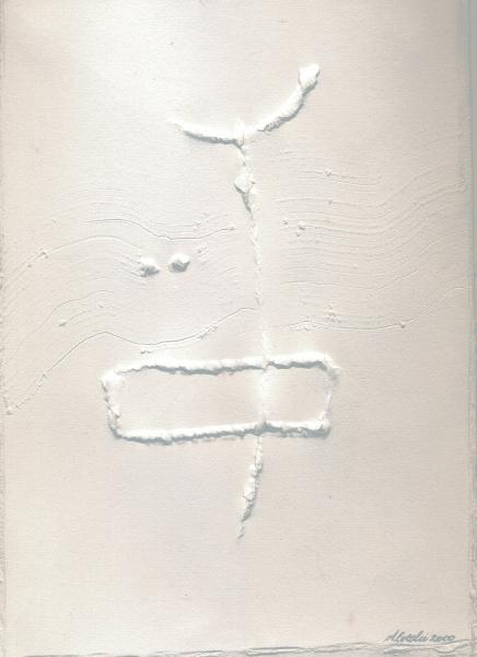 Il violino del vento. 2000. Rilievo su carta.  cm. 41,5X30.  Copyright  A. Cocchi © 2000.